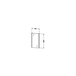 Duravit XSquare Spiegel Wandmontage 33x450x800mm, Chrom Hochglanz, LED, 25W, B... DURAVIT-XS7010000000000 4063382615190 (Abb. 1)