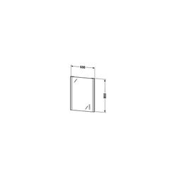 Duravit XSquare Spiegel Wandmontage 33x600x800mm, Chrom Hochglanz, LED, 43W, B... DURAVIT-XS7011000000000 4063382615220 (Abb. 1)