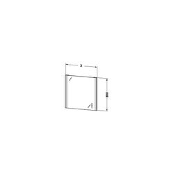 Duravit XSquare Spiegel Wandmontage 33x600x800mm, Chrom Hochglanz, LED, 43W, B... DURAVIT-XS7011000000000 4063382615220 (Abb. 1)