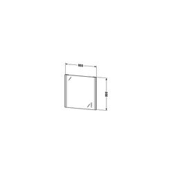 Duravit XSquare Spiegel Wandmontage 33x800x800mm, Chrom Hochglanz, LED, 49W, B... DURAVIT-XS7012000000000 4063382615251 (Abb. 1)