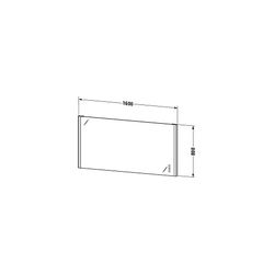 Duravit XSquare Spiegel Wandmontage 33x1600x800mm, Chrom Hochglanz, LED, 78W, ... DURAVIT-XS7017000000000 4063382615404 (Abb. 1)
