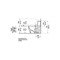 Duravit SensoWash Slim Dusch-WC 539x373mm, Weiß, Absenkautomatik, Fernbedienun... DURAVIT-611000002304300 4053424688756 (Abb. 1)