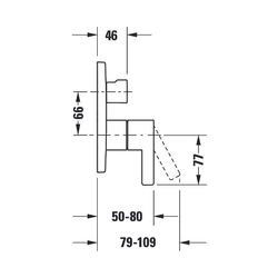 Duravit D-Neo Einhebel-Wannenmischer Unterputz, 2 Verbraucher, Chrom, Handbrause,... DURAVIT-DE5210018010 4063382162977 (Abb. 1)