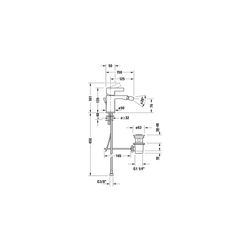 Duravit D-Neo Einhebel-Bidetmischer, Chrom, 5,5l/min, mit Garnitur, Ausladung 125... DURAVIT-DE2400001010 8000177305047 (Abb. 1)