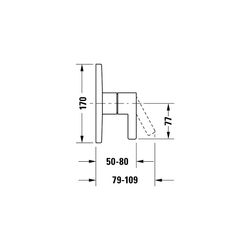 Duravit D-Neo Einhebel-Brausemischer Unterputz, 1 Verbraucher, Chrom, 24,5l/min, ... DURAVIT-DE4210010010 4063382162946 (Abb. 1)