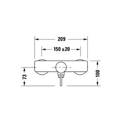 Duravit D-Neo Einhebel-Brausemischer Aufputz, Chrom, 18,5l/min, S-Anschlüsse, 1/2... DURAVIT-DE4230000010 8000177305054 (Abb. 1)