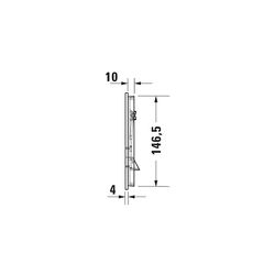 Duravit DuraSystem A1 Betätigungsplatte mechanisch für WC Dual Flush Aufgesetzt, ... DURAVIT-WD5002012000 4053424507316 (Abb. 1)