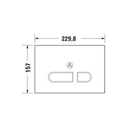 Duravit DuraSystem A2 Betätigungsplatte elektronisch für WC Infrarot Netzanschlus... DURAVIT-WD5003012000 4053424507354 (Abb. 1)