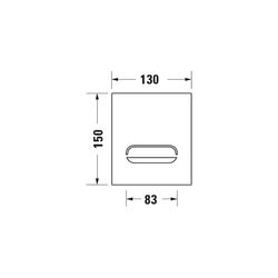 Duravit DuraSystem A2 Betätigungsplatte elektronisch für Urinal Infrarot Batterie... DURAVIT-WD5006023000 4053424507378 (Abb. 1)