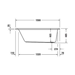 Duravit D-Neo Whirlwanne Rechteckig, Einbau, 750x1500x485mm, Jet Project, 1 Rü... DURAVIT-760471000JP1000 4063382135605 (Abb. 1)