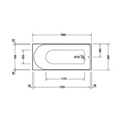 Duravit D-Neo Whirlwanne Rechteckig, Einbau, 800x1800x485mm, Jet Project, 1 Rü... DURAVIT-760475000JP1000 4063382135629 (Abb. 1)