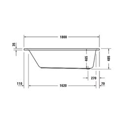 Duravit D-Neo Whirlwanne Rechteckig, Einbau, 800x1800x485mm, Jet Project, 1 Rü... DURAVIT-760475000JP1000 4063382135629 (Abb. 1)