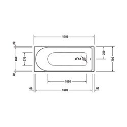 Duravit D-Neo Whirlwanne Rechteckig, Einbau, 700x1700x485mm, Jet Project, 1 Rü... DURAVIT-760478000JP1000 4063382135643 (Abb. 1)