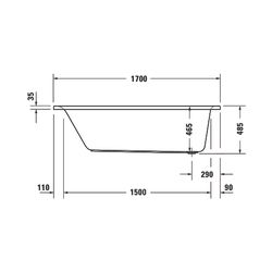 Duravit D-Neo Whirlwanne Rechteckig, Einbau, 700x1700x485mm, Jet Project, 1 Rü... DURAVIT-760478000JP1000 4063382135643 (Abb. 1)