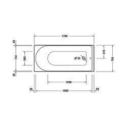 Duravit D-Neo Whirlwanne Rechteckig, Einbau, 750x1700x485mm, Jet Project, 1 Rü... DURAVIT-760479000JP1000 4063382135650 (Abb. 1)