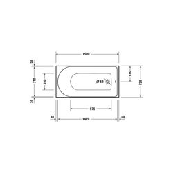 Duravit D-Neo Whirlwanne Rechteckig, Einbau, 750x1500x485mm, Jet Project, 1 Rü... DURAVIT-760471000JP1000 4063382135605 (Abb. 1)