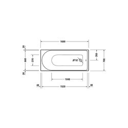 Duravit D-Neo Whirlwanne Rechteckig, Einbau, 700x1600x485mm, Jet Project, 1 Rü... DURAVIT-760472000JP1000 4063382135612 (Abb. 1)