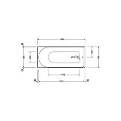 Duravit D-Neo Whirlwanne Rechteckig, Einbau, 800x1800x485mm, Jet Project, 1 Rü... DURAVIT-760475000JP1000 4063382135629 (Abb. 1)