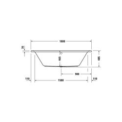 Duravit D-Neo Whirlwanne Rechteckig, Einbau, 800x1800x485mm, Jet Project, 2 Rü... DURAVIT-760476000JP1000 4063382135636 (Abb. 1)