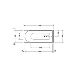 Duravit D-Neo Whirlwanne Rechteckig, Einbau, 700x1700x485mm, Jet Project, 1 Rü... DURAVIT-760478000JP1000 4063382135643 (Abb. 1)