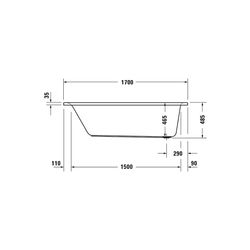 Duravit D-Neo Whirlwanne Rechteckig, Einbau, 700x1700x485mm, Jet Project, 1 Rü... DURAVIT-760478000JP1000 4063382135643 (Abb. 1)