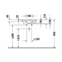 Duravit D-Neo Handwaschbecken 335x450x160mm, Weiß Hochglanz, Rechteckig, 1 Waschpla... DURAVIT-0738450070 4063382012487 (Abb. 1)