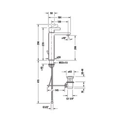 Duravit D-Neo Einhebel-Waschtischmischer L, Chrom, 5l/min, Hebelgriff, mit Garnit... DURAVIT-DE1030001010 8000177305030 (Abb. 1)