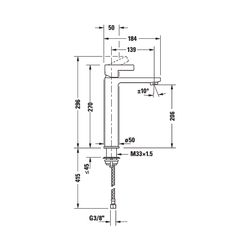 Duravit D-Neo Einhebel-Waschtischmischer L, Chrom, 5l/min, Hebelgriff, Ausladung ... DURAVIT-DE1030002010 8000177305023 (Abb. 1)