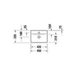Duravit D-Neo Handwaschbecken 335x450x160mm, Weiß Hochglanz, Rechteckig, 1 Waschpla... DURAVIT-0738450070 4063382012487 (Abb. 1)