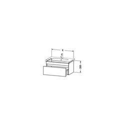 Duravit DuraStyle Waschtischunterbau wandh. 453x600x398mm Graphit Matt, Dekor/Korp... DURAVIT-DS638304943 4053424313009 (Abb. 1)