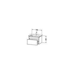 Duravit DuraStyle Waschtischunterbau wandh. 453x600x398mm Graphit Matt, Dekor/Korp... DURAVIT-DS638304943 4053424313009 (Abb. 1)