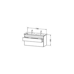 Duravit DuraStyle Waschtischunterbau wandh. 453x1150x610mm Nusb.dunkel Matt, Griff... DURAVIT-DS648602121 4053424630694 (Abb. 1)