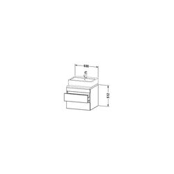 Duravit DuraStyle Konsolenwaschtischunterbau wandhäng. 548x600x512mm ohne KSP Natu... DURAVIT-DS531503030 4063382145000 (Abb. 1)