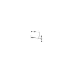 Duravit Universal Handtuchhalter 14x500x84mm, Chrom Hochglanz, Chrom, mit Befestig... DURAVIT-UV998500000 4053424035314 (Abb. 1)