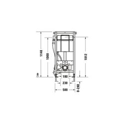 Duravit Installationselement Trockenbau für WC DuraSystem 155x500x1148mm, Geruchs... DURAVIT-WD1014000000 4063382128607 (Abb. 1)