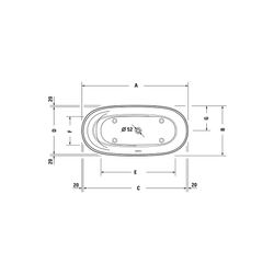 Duravit Cape Cod Badewanne 495x780x1650mm, Mattweiß, Oval, Freistehend, 2 Rück... DURAVIT-700459000000000 4063382014283 (Abb. 1)