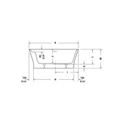 Duravit Cape Cod Badewanne 495x780x1650mm, Mattweiß, Oval, Freistehend, 2 Rück... DURAVIT-700459000000000 4063382014283 (Abb. 1)