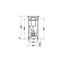 Duravit Installationselement Trockenbau Standard für WC DuraSystem 155x500x1148mm... DURAVIT-WD1011000000 4063382128546 (Abb. 1)