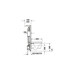 Duravit Installationselement Trockenbau für WC DuraSystem 155x500x1148mm, HYG, Hö... DURAVIT-WD1013000000 4063382128584 (Abb. 1)