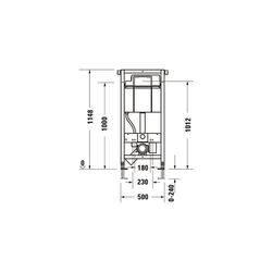 Duravit Installationselement Trockenbau für WC DuraSystem 155x500x1148mm, HYG, Hö... DURAVIT-WD1013000000 4063382128584 (Abb. 1)