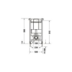 Duravit Installationselement Trockenbau Standard für WC DuraSystem 155x500x990mm,... DURAVIT-WD1018000000 4063382128676 (Abb. 1)