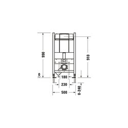 Duravit Installationselement Trockenbau Basic für WC DuraSystem 155x500x990mm, Hö... DURAVIT-WD1019000000 4063382128690 (Abb. 1)