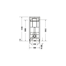 Duravit Installationselement Trockenbau Basic für WC DuraSystem 155x500x1148mm, H... DURAVIT-WD1020000000 4063382128867 (Abb. 1)