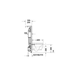 Duravit Installationselement Trockenbau für WC DuraSystem 155x500x1148mm, HYG, Hö... DURAVIT-WD1013000000 4063382128584 (Abb. 1)