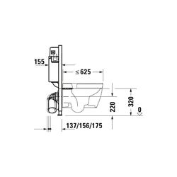 Duravit Installationselement Trockenbau Basic für WC DuraSystem 155x500x840mm, Hö... DURAVIT-WD1017000000 4063382128652 (Abb. 1)