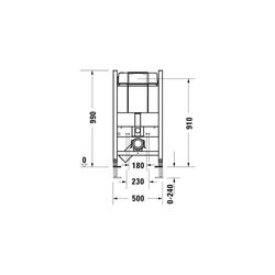 Duravit Installationselement Trockenbau Basic für WC DuraSystem 155x500x990mm, Hö... DURAVIT-WD1019000000 4063382128690 (Abb. 1)