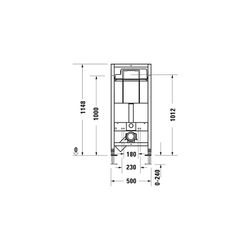 Duravit Installationselement Trockenbau Basic für WC DuraSystem 155x500x1148mm, H... DURAVIT-WD1020000000 4063382128867 (Abb. 1)