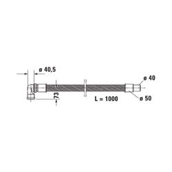 Duravit Ab- und Überlaufgarnitur mit Zulauf, Wanneneinlauf, Chrom glänzend, Qu... DURAVIT-792205000001000 4063382030948 (Abb. 1)