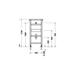 Duravit Installationselement für Urinal DuraSystem 170x500x1148mm, Ständerleichtb... DURAVIT-WD3003000000 4063382128751 (Abb. 1)