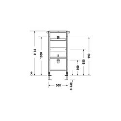 Duravit Installationselement für Urinal DuraSystem 170x500x1148mm, Ständerleichtb... DURAVIT-WD3003000000 4063382128751 (Abb. 1)